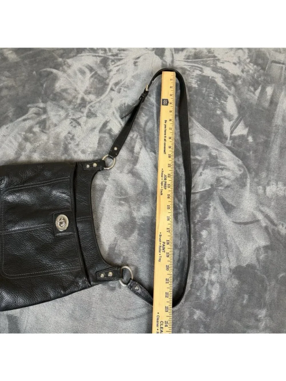 COACH Penelope Crossbody Purse Shoulder Bag Pebbled Leather Black Adjustable
